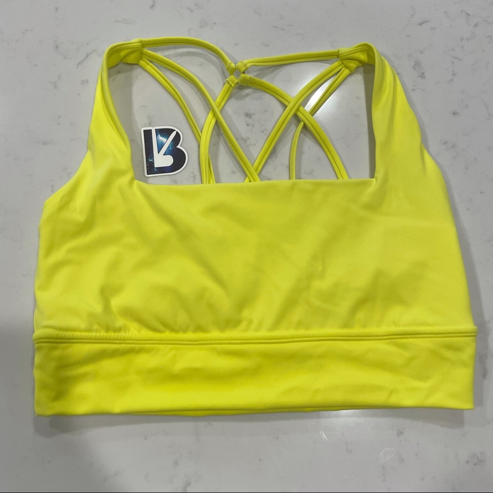 Buff Bunny Tiki Yellow Revolution Sports Bra L